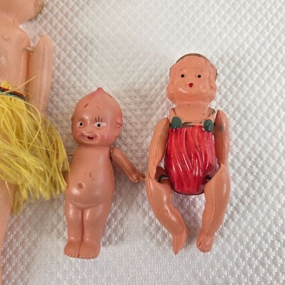 Vintage Celluloid Dolls Lot 3 Kewpie Betty Boop Flapper Girl Japan - Picture 2 of 8